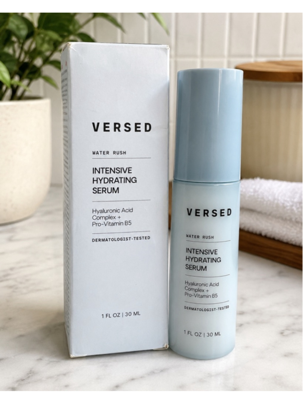 Versed Water Rush Intensive Hydrating Serum Hyaluronic Acid 1 oz
